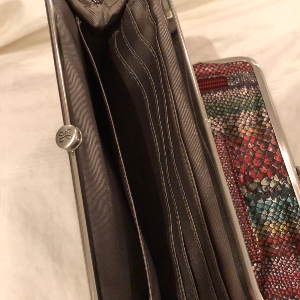 HOBO LAUREN LEATHER Double CLUTCH WALLET in Holiday NWT - Picture 7 of 9